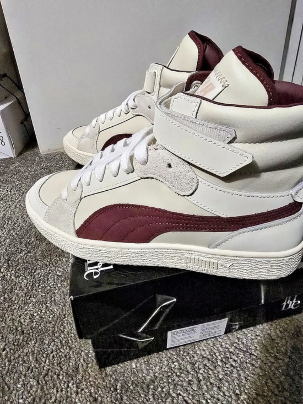 Puma x June Ambrose: Ralph Sampson Mid in Whisper White - Aubergine NIB - Picture 4 of 12